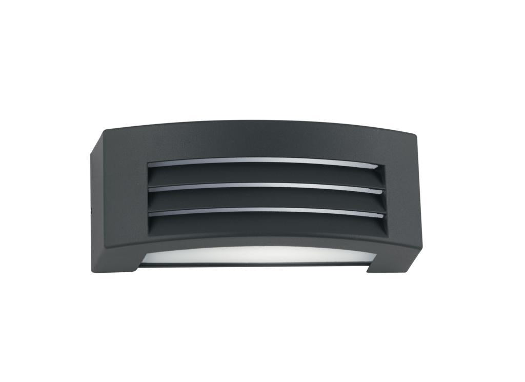 Applique per esterno in alluminio finitura antracite con diffusore opale in policarbonato IP54 1XE27 non inclusa DENVER Applique per esterno in alluminio finitura antracite con diffusore opale in policarbonato IP54 1XE27 non inclusa DENVER